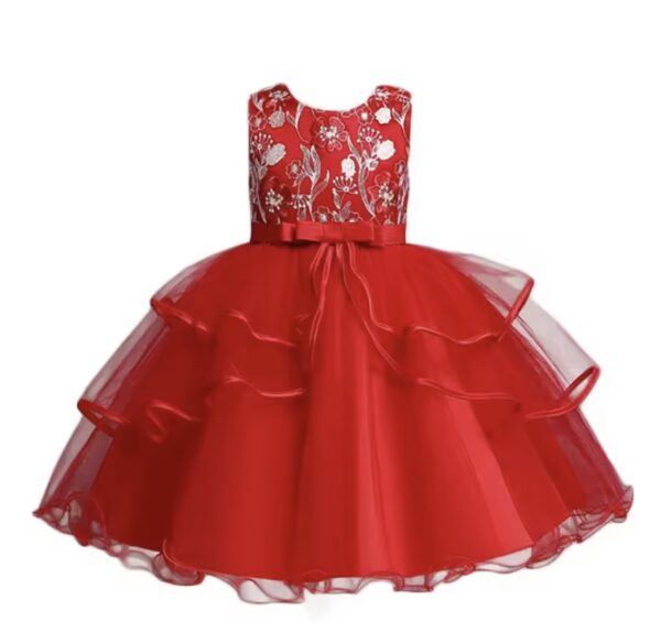 vestido rojo y dorados corto