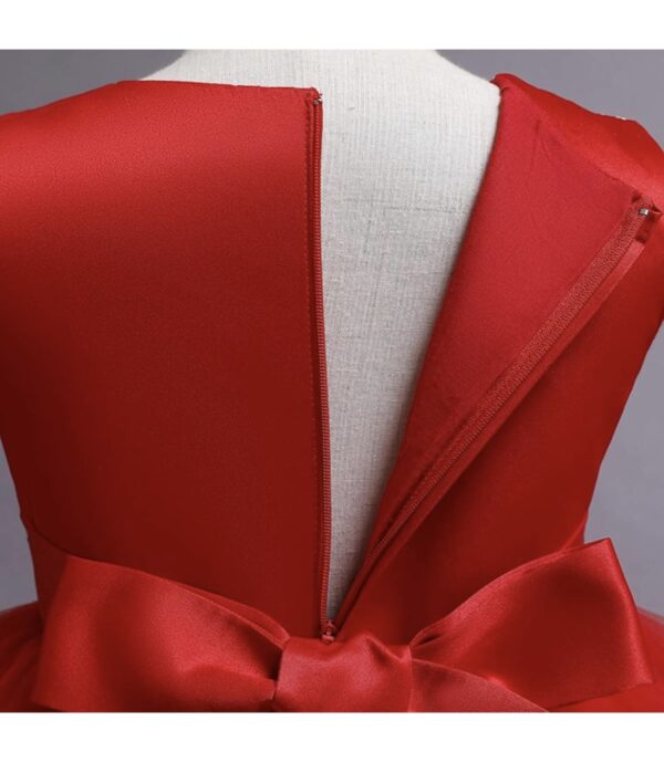 vestido rojo y dorados corto - Imagen 4