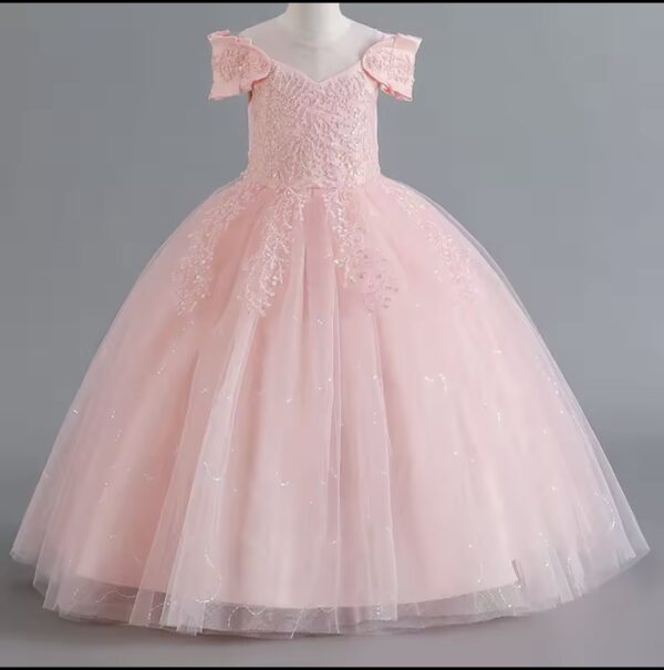 vestido largo rosado