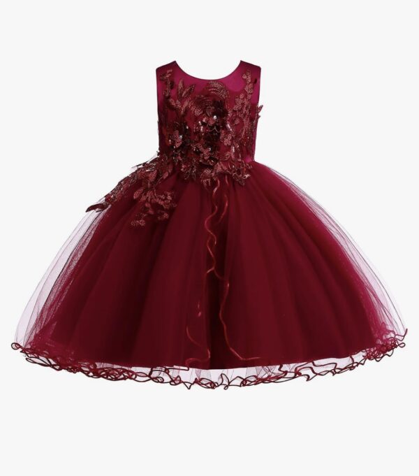 vestido rojo corto rojo vino - Imagen 2