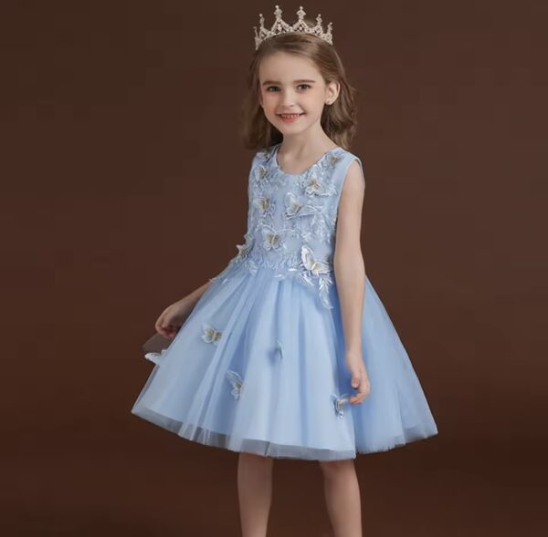 vestido celeste corto - Imagen 3
