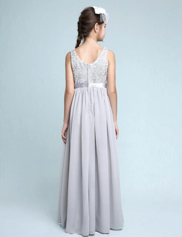 Vestido blanco largo de niña - Imagen 2