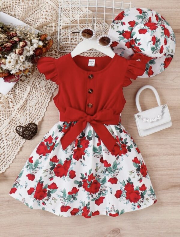 set de vestido y sombrero
