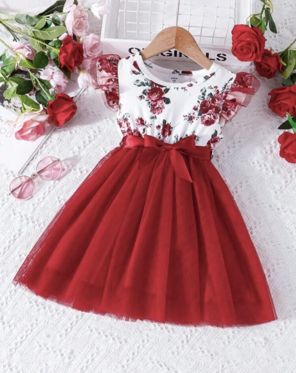 vestido de flores para niña