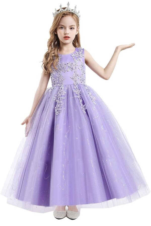 vestido lila con perlas - Imagen 2
