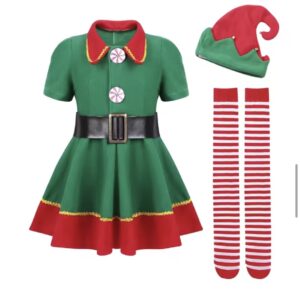 set navideño de Duende de niña